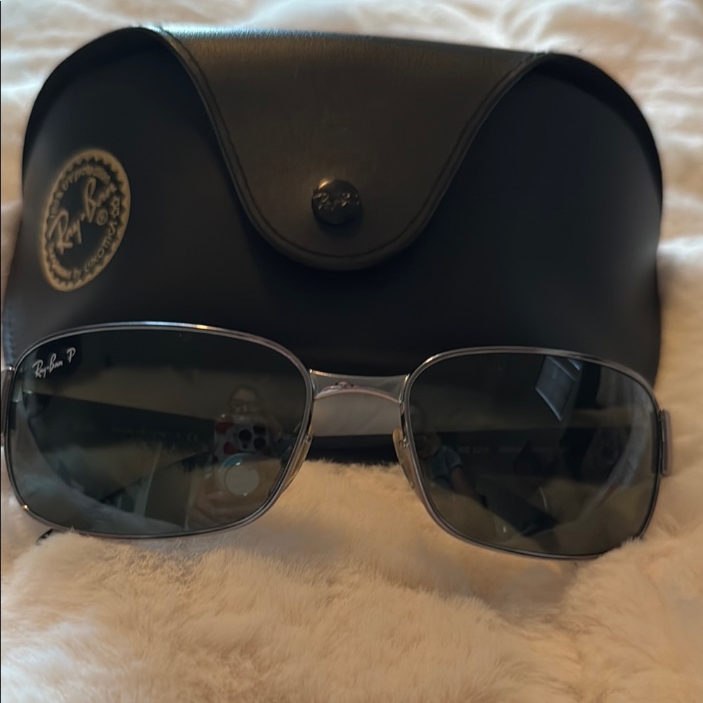 Ray-Ban Metallic Sunglasses with Black Case